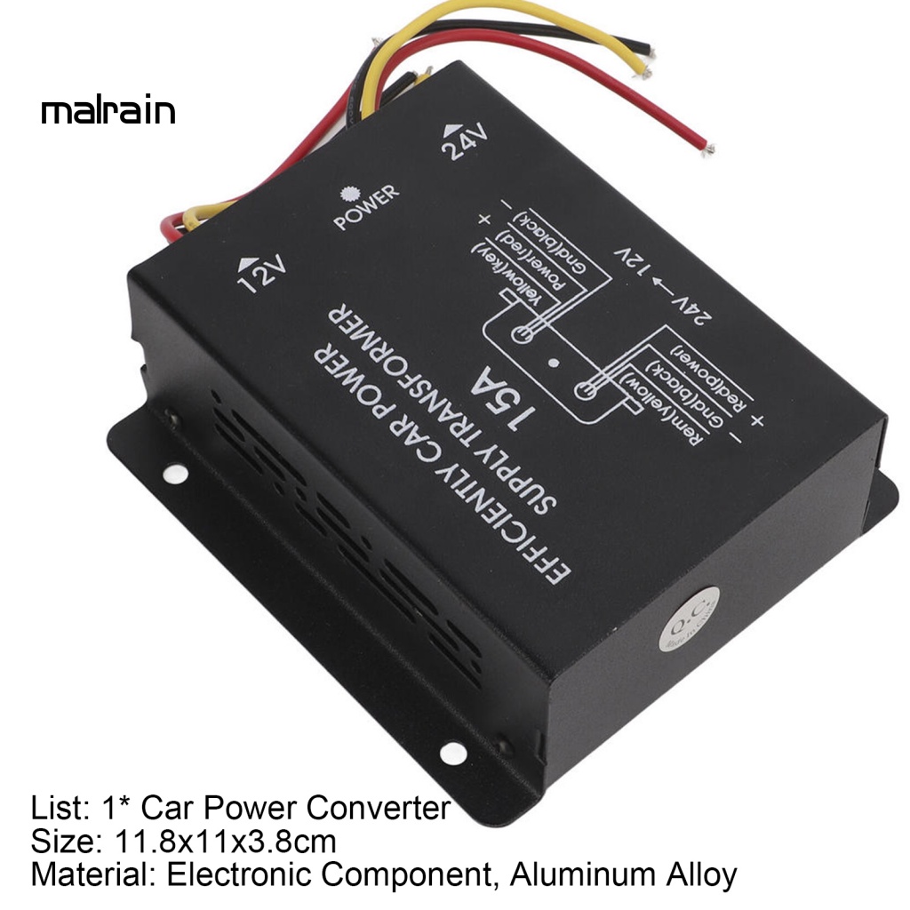 Bộ Chuyển Đổi Nguồn Điện 180W Từ 24V Sang 12V Dành Cho Ô Tô Sturdy