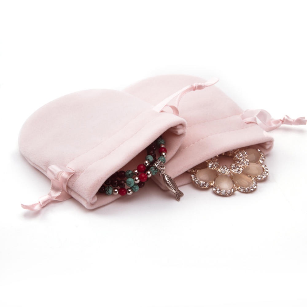 1 Túi Xách Lông Nhung Đính Dây Ruy Băng Mới