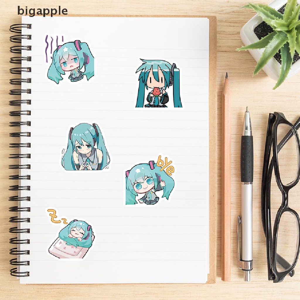 Set 65 Miếng Dán Hoạt Hình Hatsune Miku Graffiti Trang Trí Đa Ứng Dụng