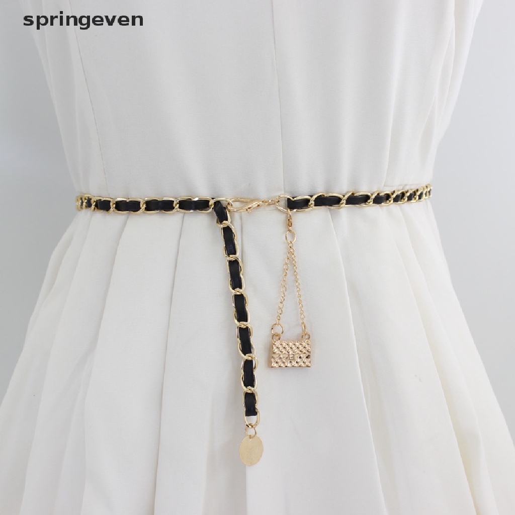 Thắt Lưng Da PU Khóa Kim Loại Tua Rua Dài Điều Chỉnh Được Thời Trang Cho Nữ