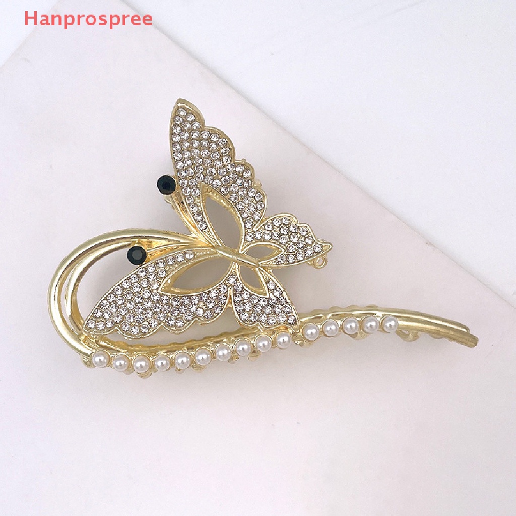 1 Kẹp Tóc Kim Loại Hình Cá Mập Đính Ngọc Trai Giả Thanh Lịch Cho Nữ