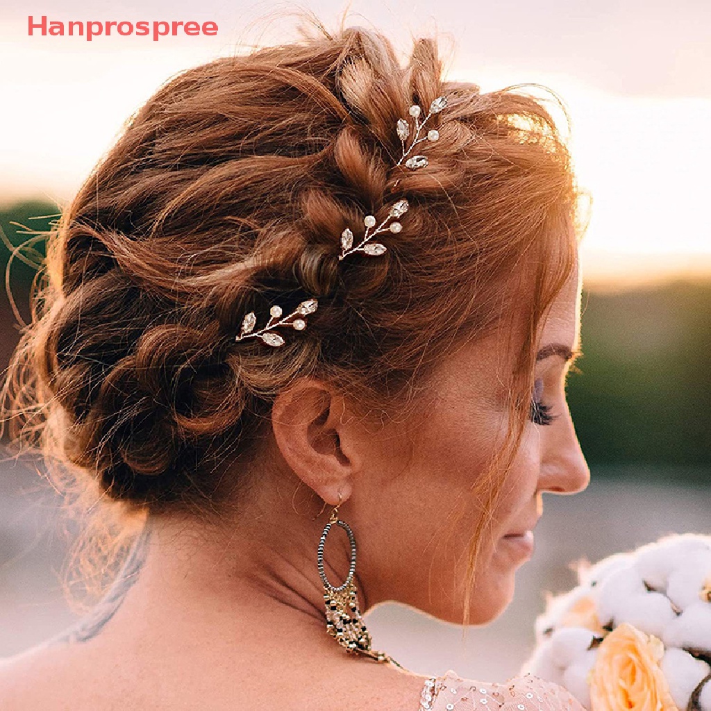 Trâm Cài Tóc Chữ U Đính Đá Và Ngọc Trai Nhân Tạo Thanh Lịch Thời Trang Cho Cô Dâu