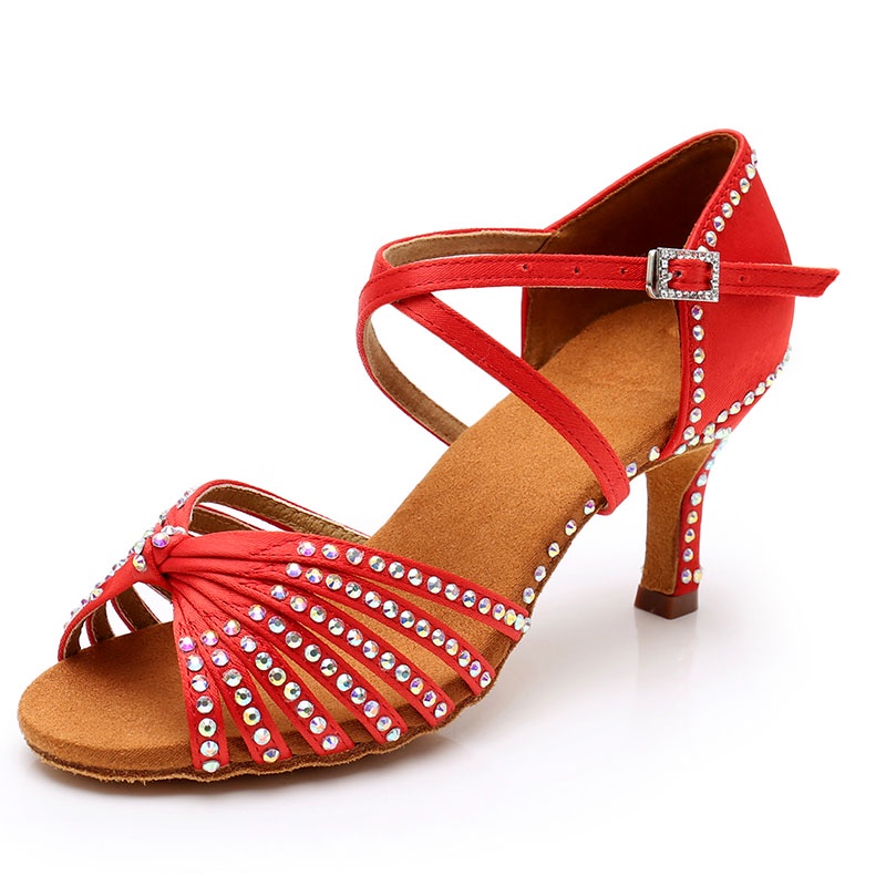 Giày Khiêu Vũ Latin Đính Đá Nhân Tạo 5cm Dành Cho Người Lớn