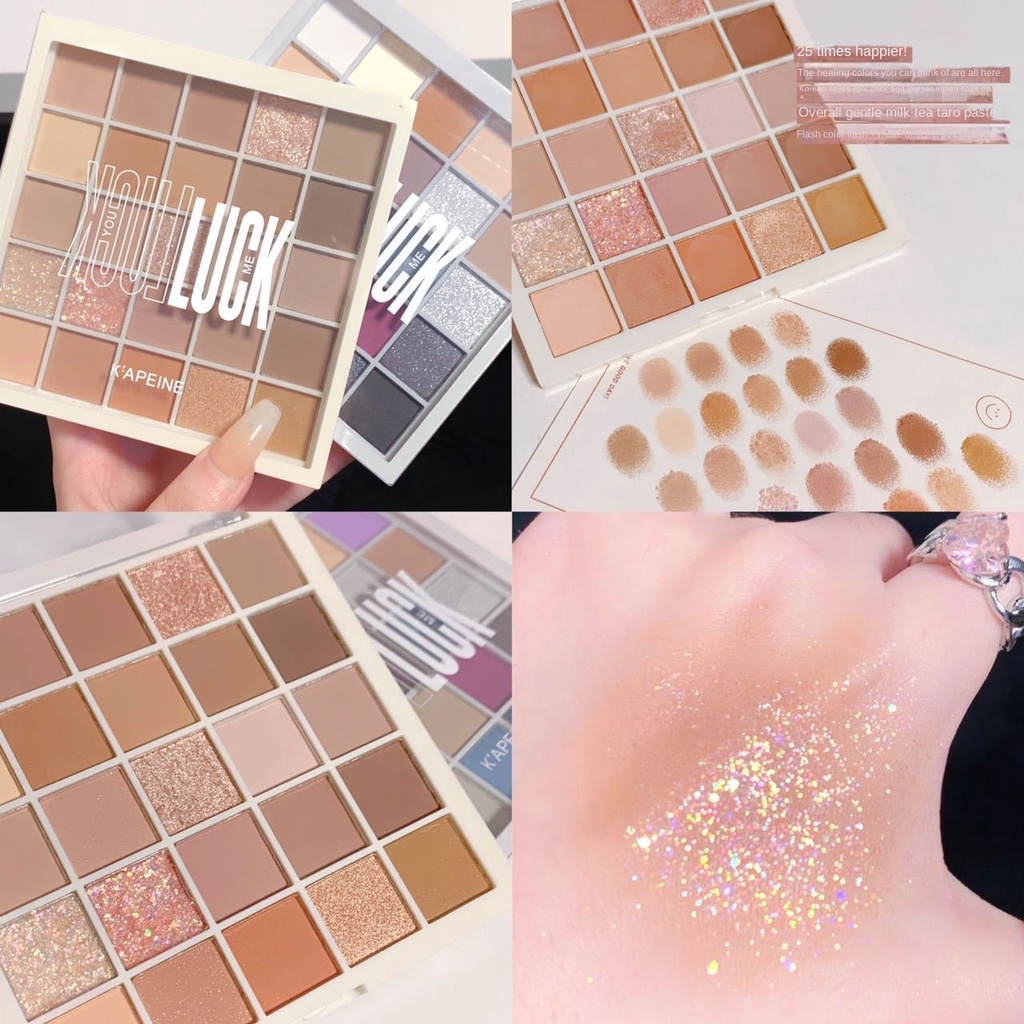 Bảng phấn mắt K'APEINE, phấn mắt nội địa trung 25 ô makeup tông cam hồng đào C5