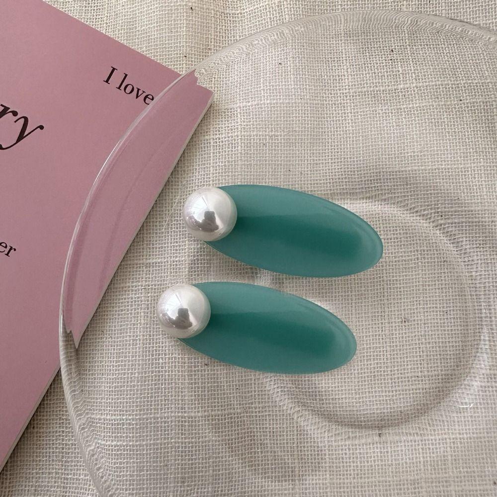 Kẹp Tóc Nhỏ Hình Oval Phong Cách Hàn Quốc Thanh Lịch Cho Nữ