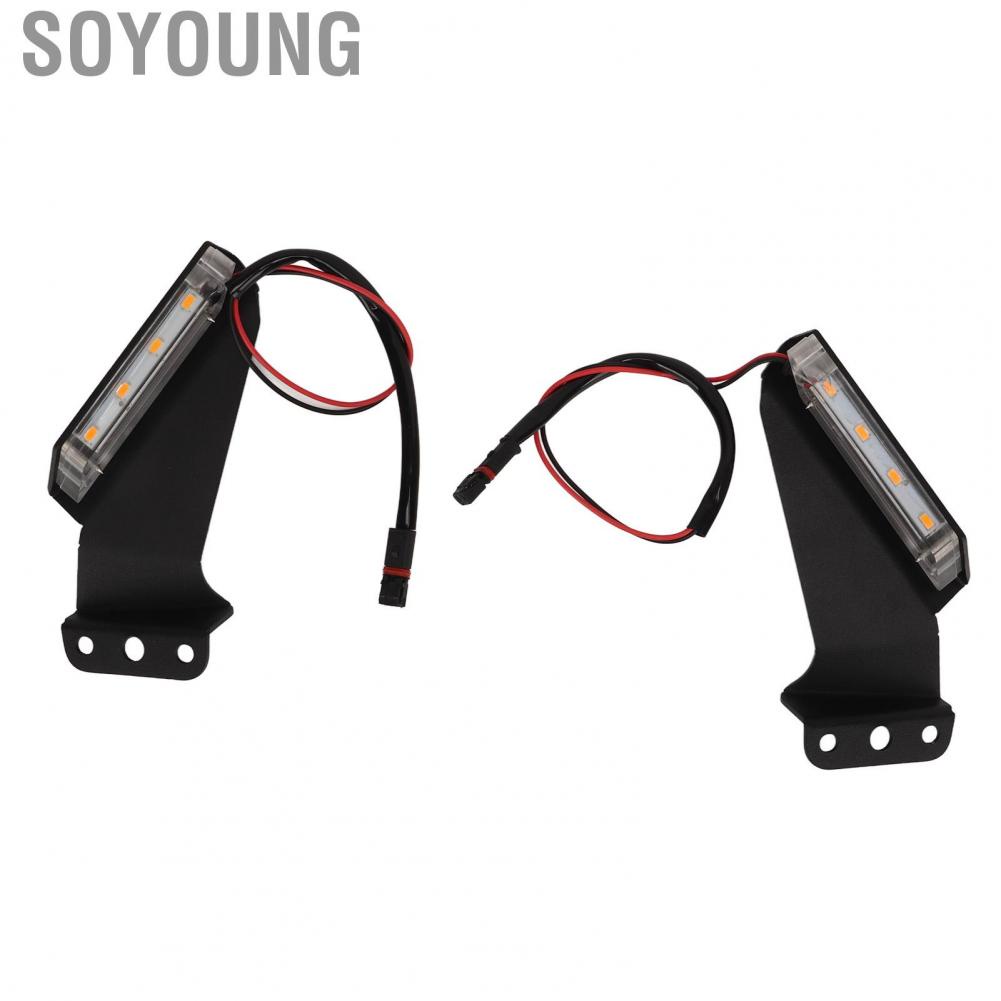 Soyoung Front Turn Signal Light  Easy Install 12V 1.5W Amber Transparent Lens Invisible Wing Indicator for S1000RR