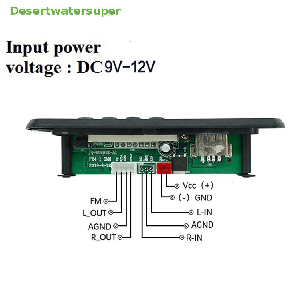 Bảng Mạch Giải Mã Bluetooth 5.0 9V-12V MP3 WMA USB TF FM Radio Với Điều Khiển Từ Xa