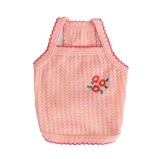 Áo Ba Lỗ Thêu Hoa Cho Thú Cưng