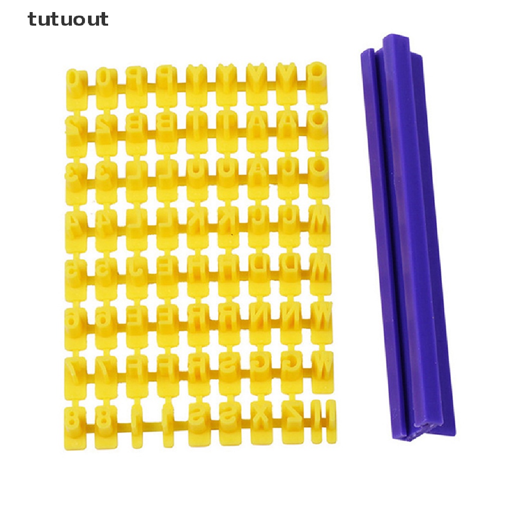 Bộ Khuôn Đất Sét Polymer Bằng Gốm In Nổi Hình Chữ Cái Và Chữ Số Nghệ Thuật Diy