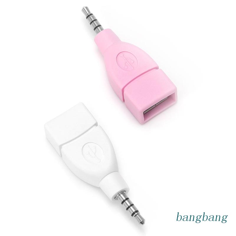 Đầu Cắm Chuyển Đổi USB 2.0 Cái Sang 3.5mm Đực AUX Cho Xe Hơi