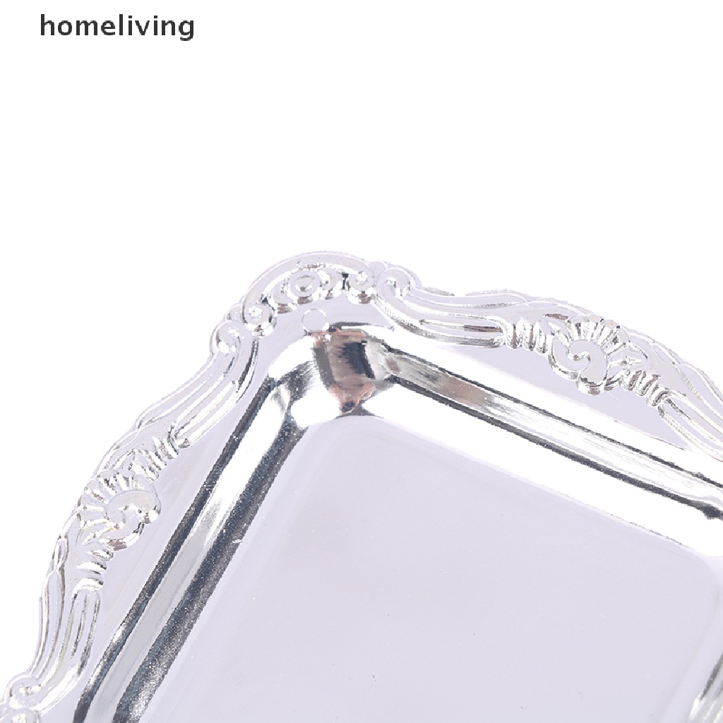 Bộ 2 Khay Trà Mini Bằng Nhựa Dùng Trang Trí Nhà Búp Bê