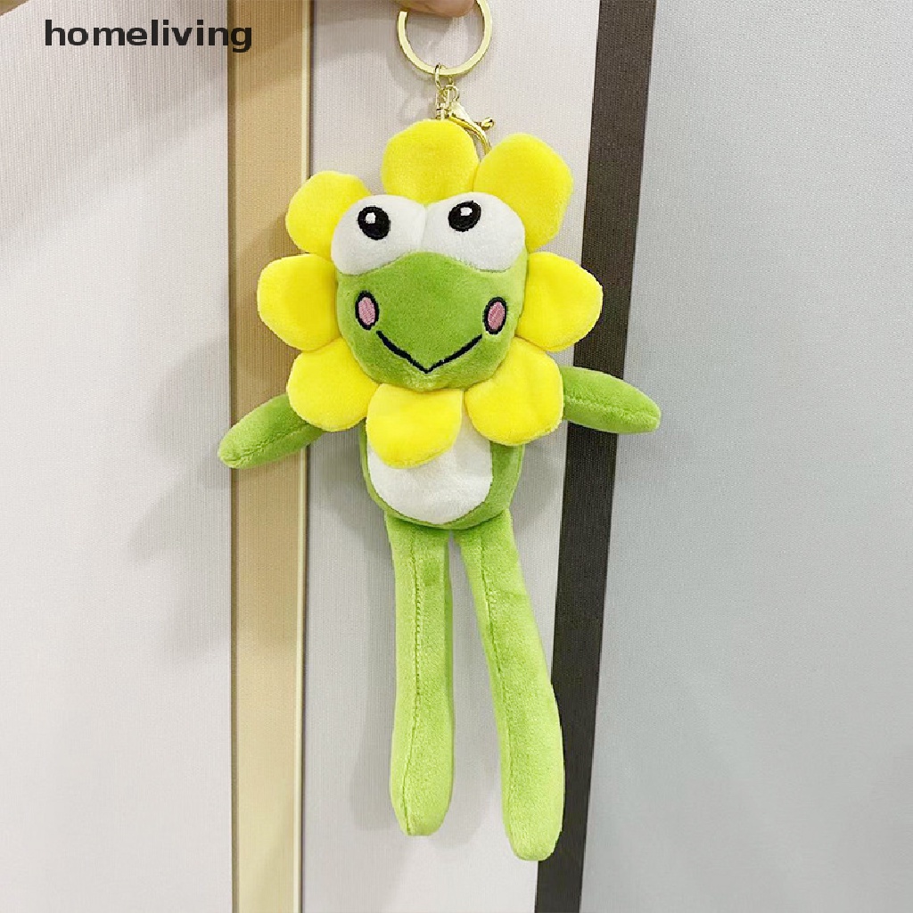 1 Móc Khóa Hình Hoa Hướng Dương / Ếch Nhồi Bông Hoạt Hình Màu Sắc Ngẫu Nhiên