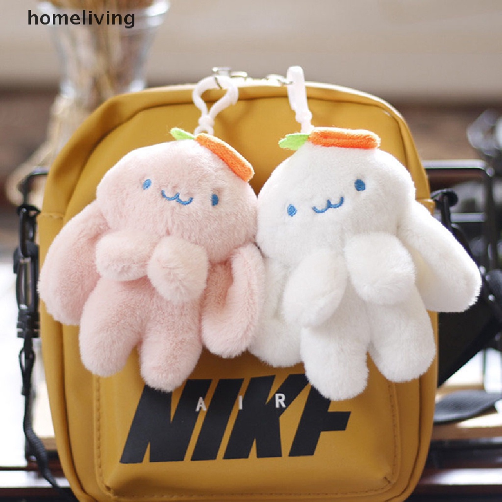 1 Móc Khóa Thỏ Nhồi Bông 10cm Hoạt Hình Đáng Yêu