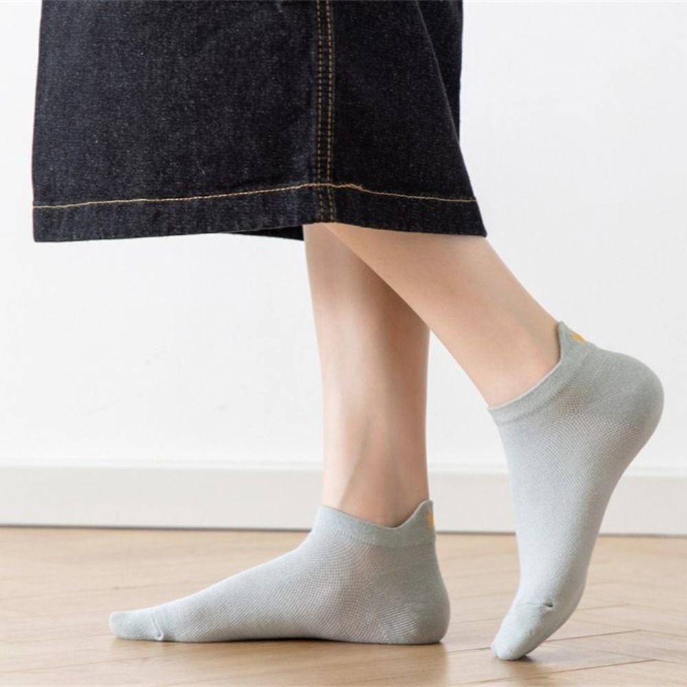 Vớ Cotton 26Eddie Thoáng Khí Thấm Hút Mồ Hôi Chống Trượt Thời Trang Xuân Hè Hàn Quốc Cho Nữ