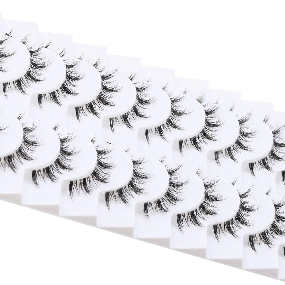 MIH Set 10 Cặp Lông Mi Giả Trong Suốt Tự Nhiên