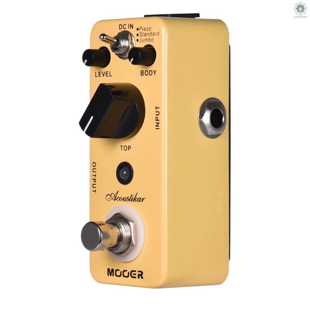 Phơ Đàn Guitar MOOER Acoustikar Hiệu Ứng Âm Thanh Thật 3 Chế Độ (Piezo / Standard / Jumbo)
