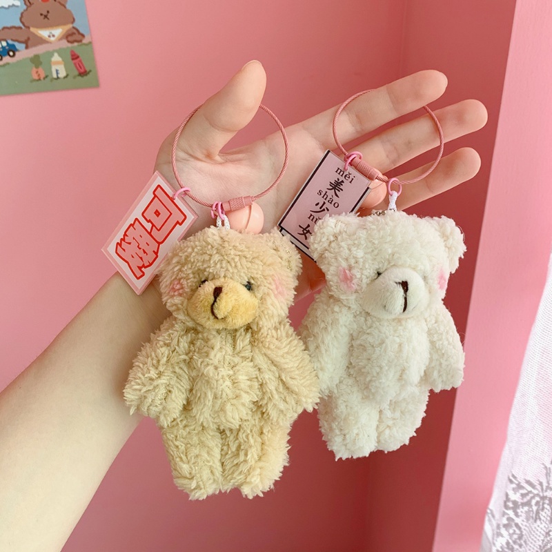 Dễ Thương Móc Khóa Hình Gấu Nhồi Bông Đáng Yêu