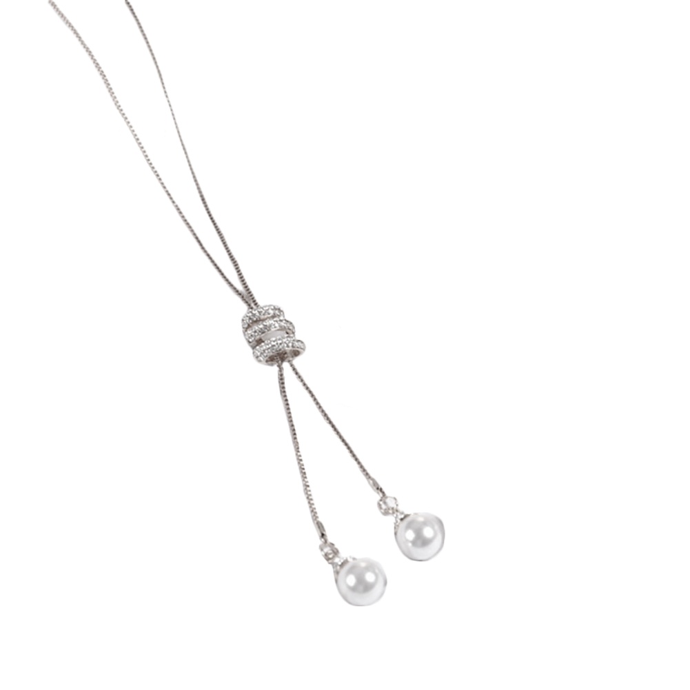 Vòng cổ Dáng Dài Đính Ngọc Trai Nhân Tạo Thời Trang Dành Cho Nữ