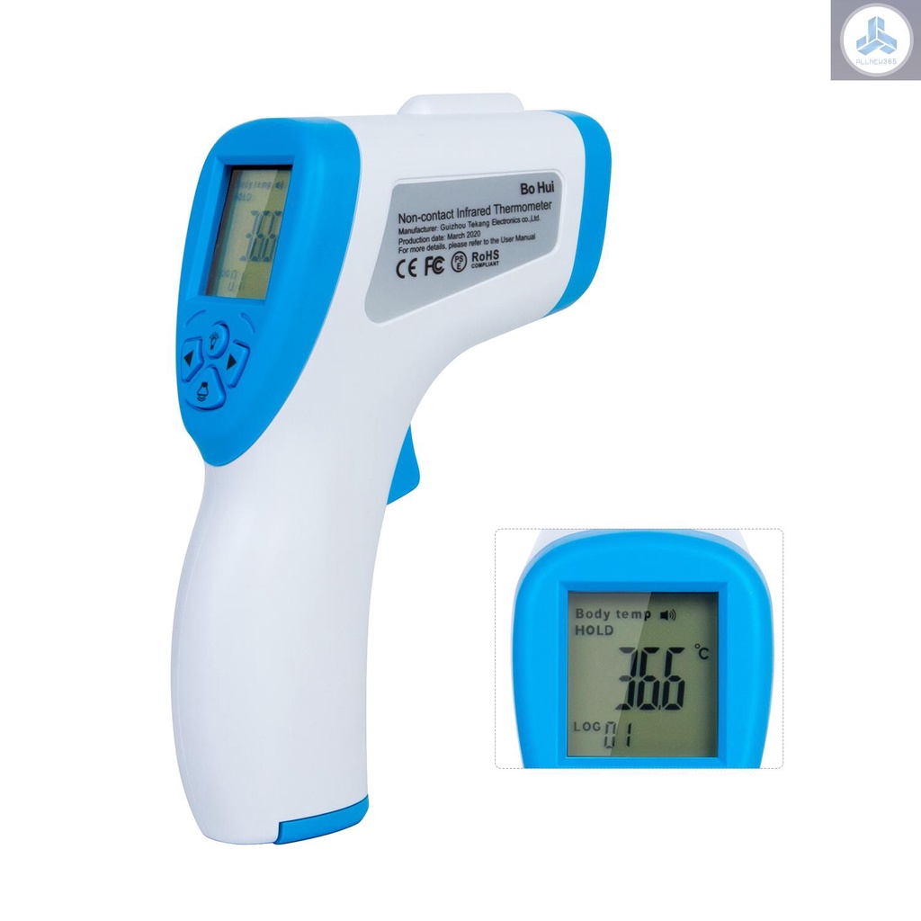 Infrared Thermometer Digital Forehead Ear Thermometer Body and Object Temperature Meter with Fever Alarm and Memory Function Ideal for All Ages