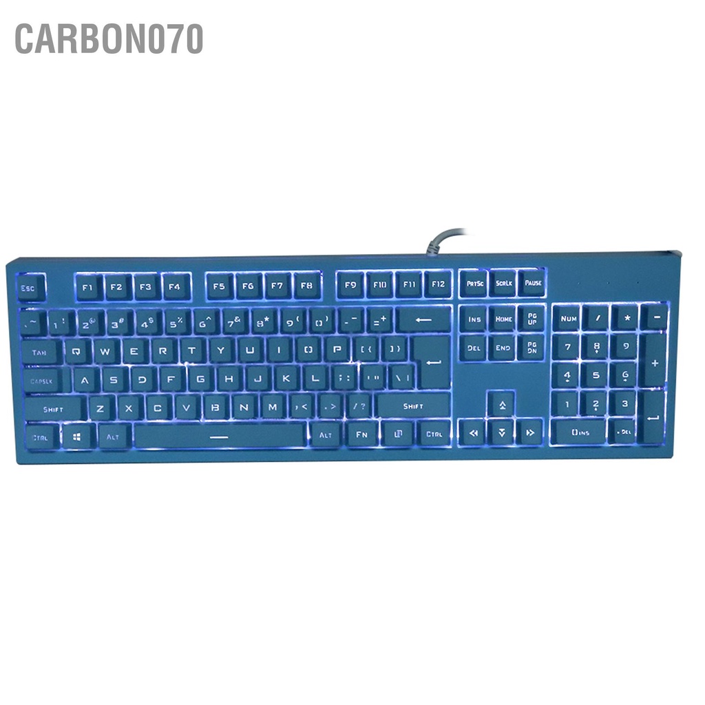 Carbon070 K616 104 Phím Bàn phím chơi game công thái học có dây với Keycaps PBT cho máy tính xách tay PC