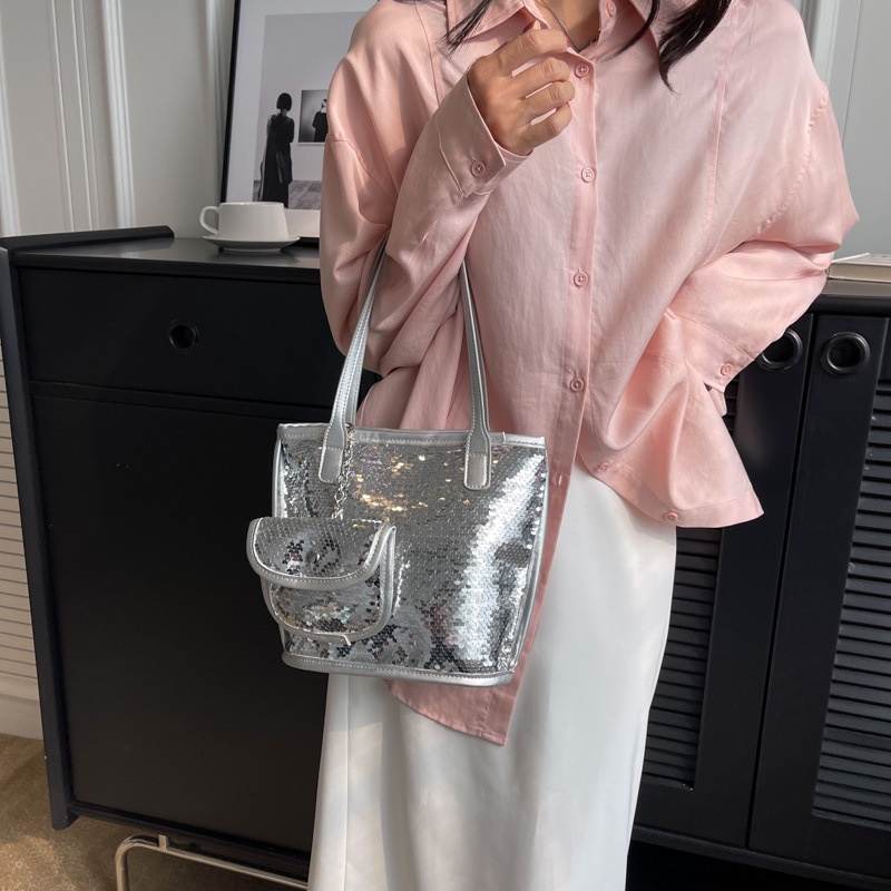 Set Túi Xách + Túi Đeo Vai + Ví Cỡ Lớn Phong Cách Hàn Quốc Thời Trang Mùa Hè 2023 Mới Cho Nữ A4