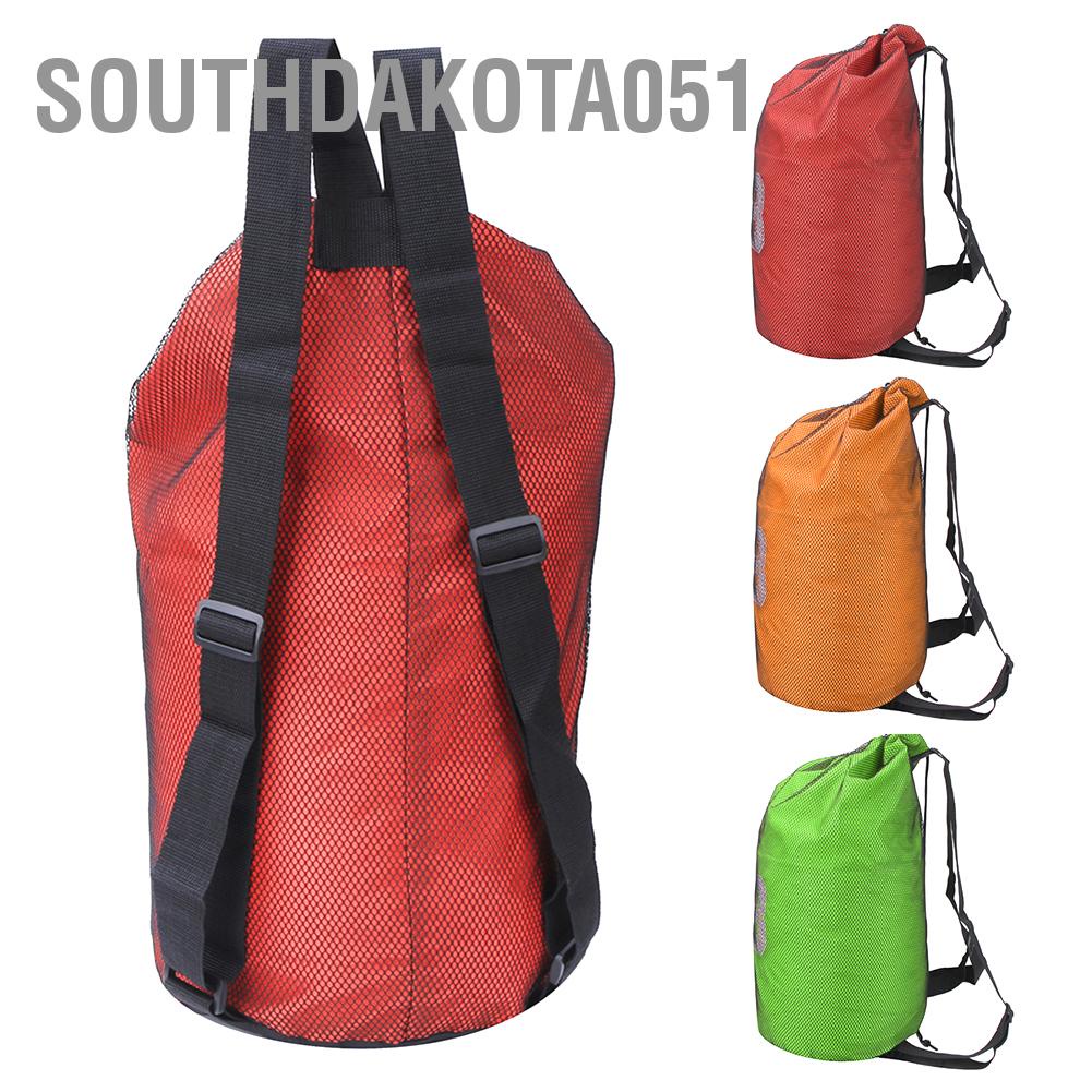 Southdakota051 Túi dây rút vải thể thao Oxford Ba lô tập dục cho bóng rổ đá