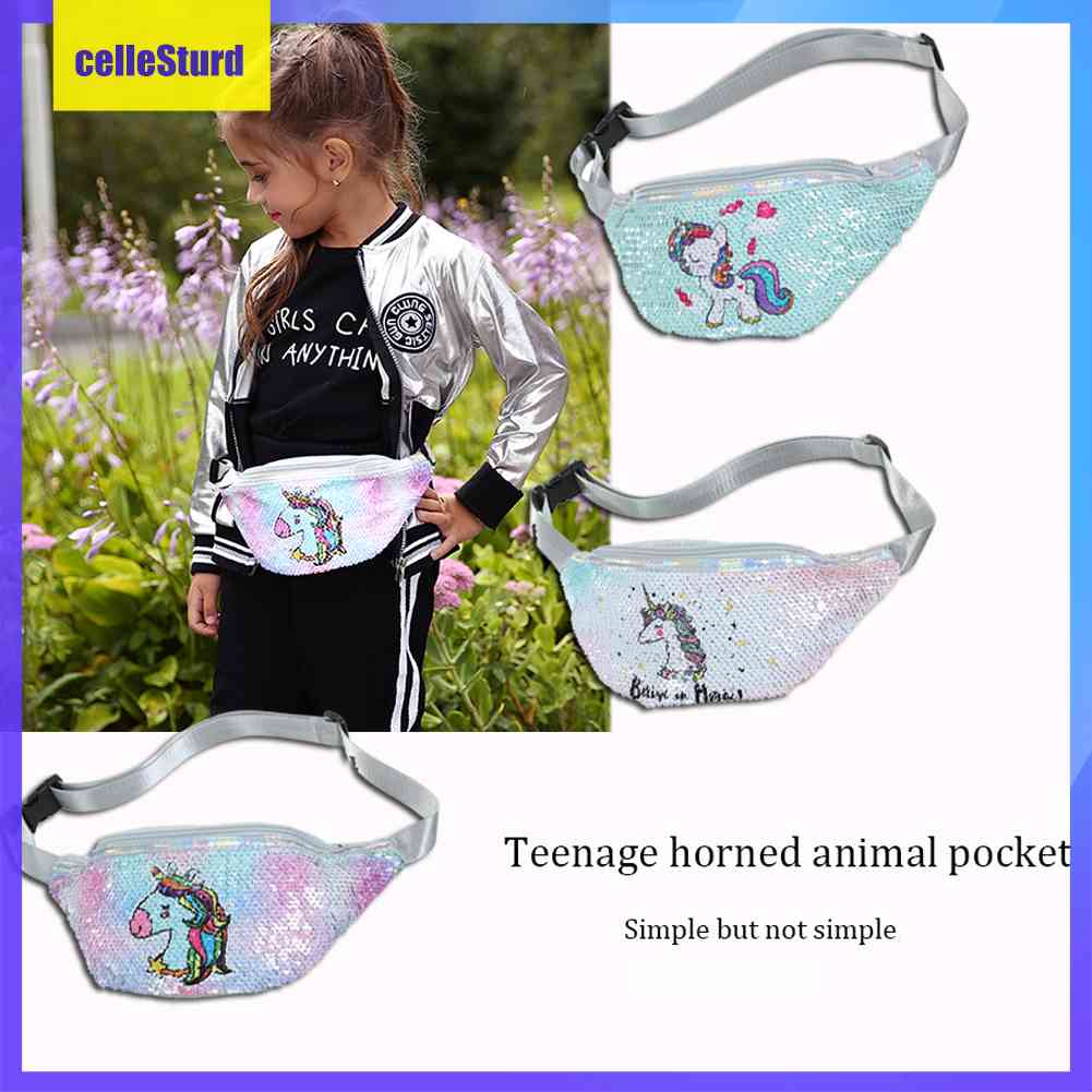 ★ Tế bào tử tế bào tử cung ★ Túi Đeo Chéo Da Pu Đính Kim Sa Hình Hoạt Hình Thời Trang Cho Nữ