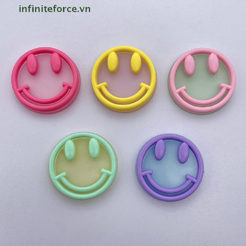 Set 5 Miếng Dán PVC Mini Hình Mặt Cười Dạ Quang Trang Trí Bảng Điều Khiển / Xe Hơi / Nhà Cửa / Sân Vườn Diy