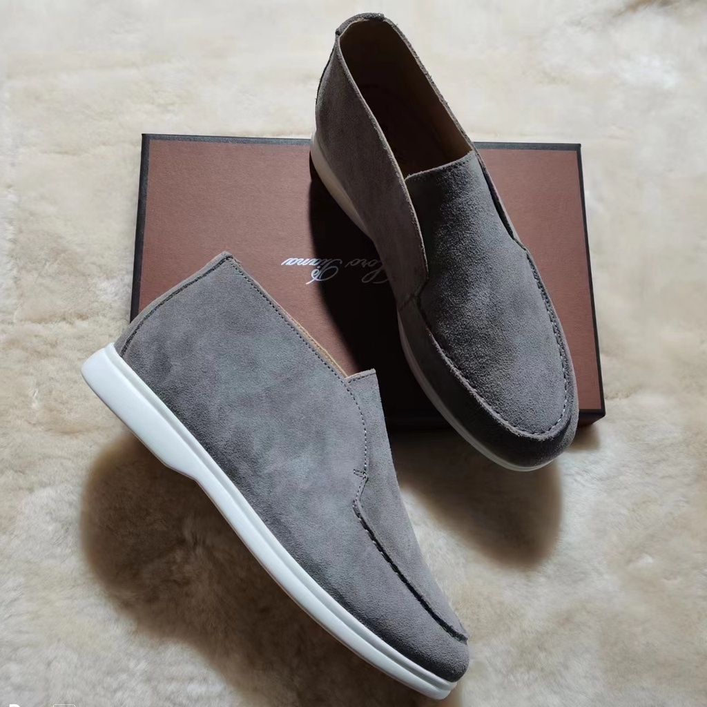 Giày Lười Da Cổ Cao Thời Trang Dành Cho Nam Và Nữ