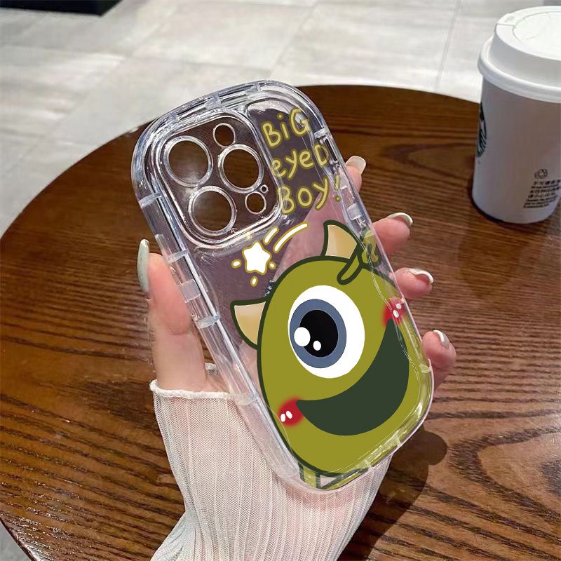 ✅Ốp Điện Thoại Mềm Trong Suốt Chống Sốc Hình Đôi Mắt To Cho Iphone 1413 promax 78p xs11 xr 12