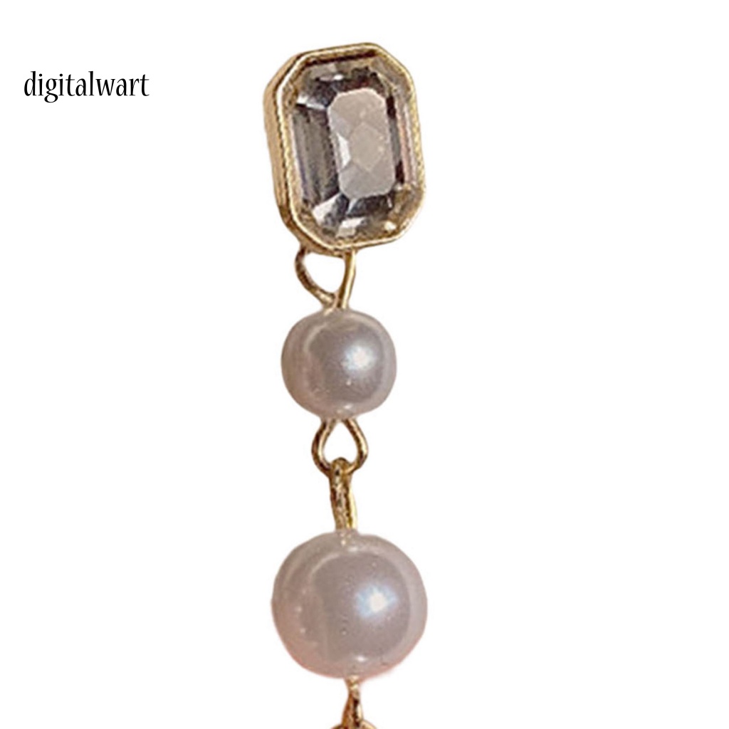 Kỹ Thuật Số| 1 Cặp Bông Tai Hình Đám Mây / Trái Tim Đính Ngọc Trai Giả Thời Trang