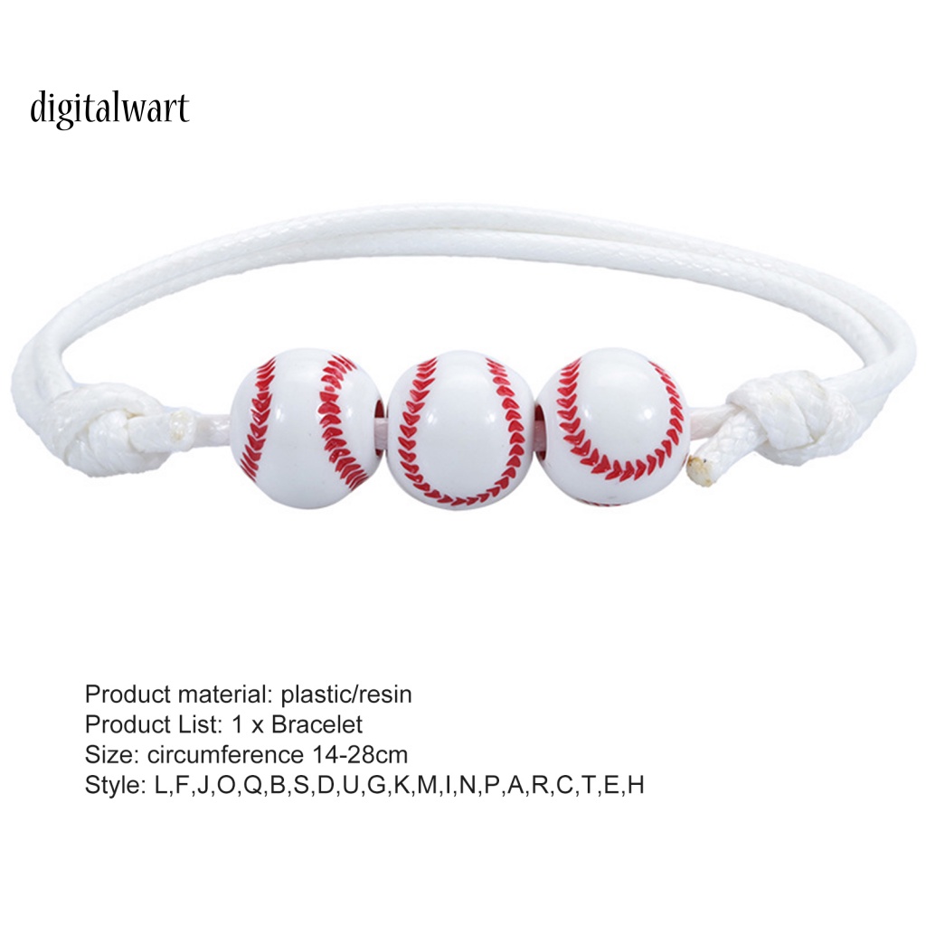 Kỹ Thuật Số| Vòng Tay Dây Bện Gắn Bóng Bầu Dục Thời Trang Unisex