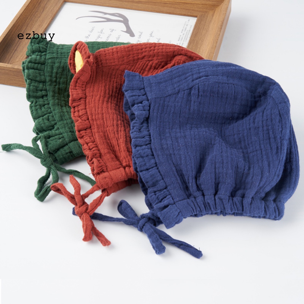 Mũ Beanie Màu Trơn Thân Thiện Với Da Mùa Hè Cho Bé