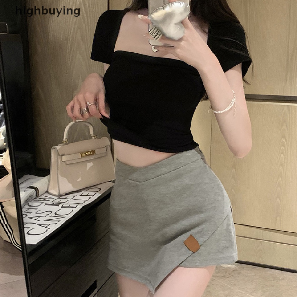 Chân Váy Mini Lưng Cao Màu Trơn Thời Trang Mùa Xuân 2023 Quyến Rũ Cho Nữ