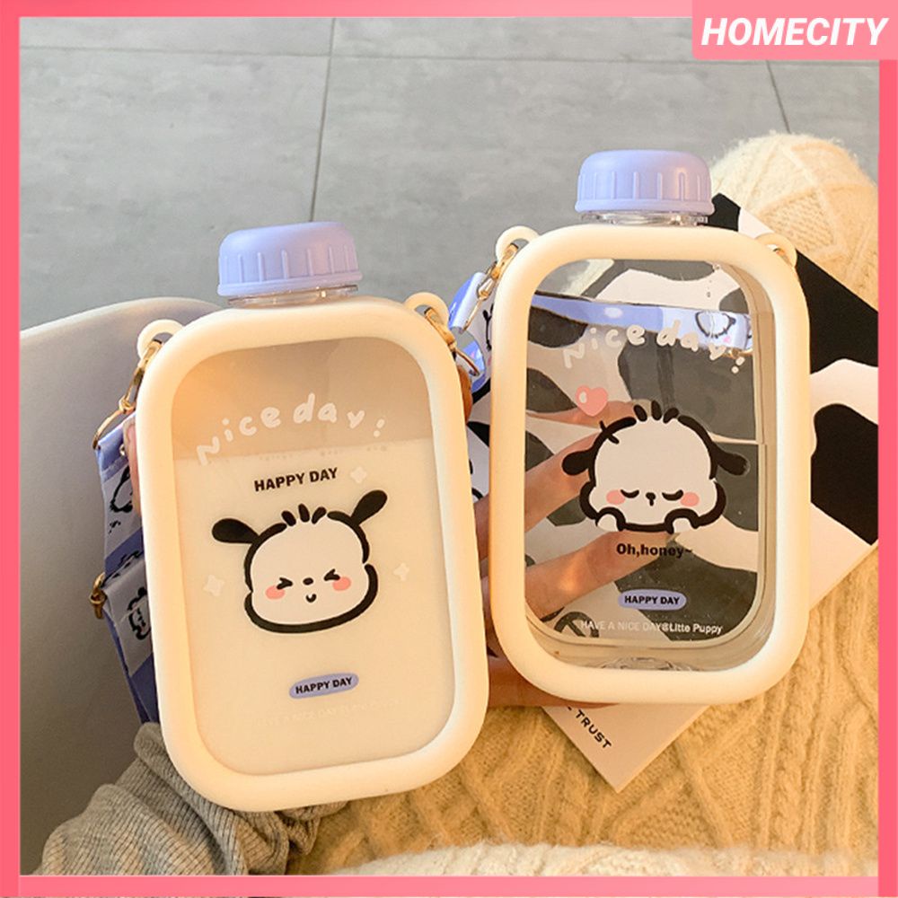 Bình Nước Hình Vuông Mùa Hè Bình Cầm Tay Học Sinh Nữ Đơn Giản Dễ Thương Hình Gấu Hàn Quốc Cốc Nước Trái Cây Cốc Uống Sữa Bình Nước Bằng Nhựa