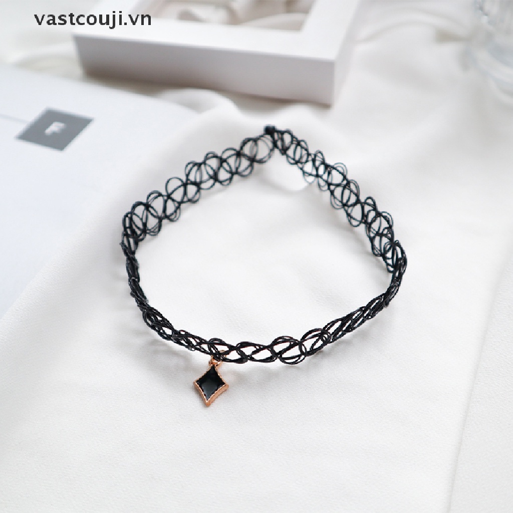 Vòng Cổ Choker Màu Đen Mặt Hình Ngôi Sao Thời Trang Cho Nữ