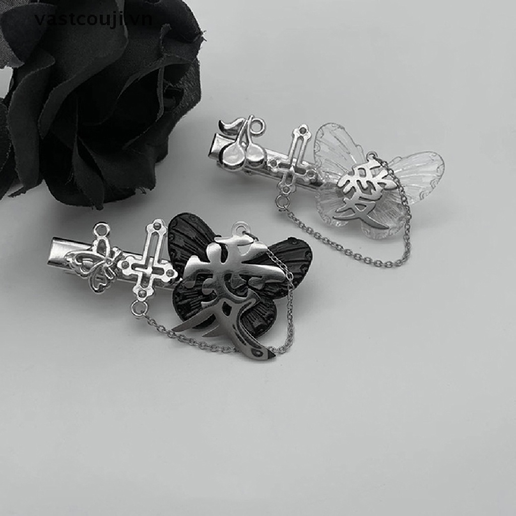 Kẹp Tóc Tua Rua Hình Bướm / Ngôi Sao / Cherry Kiểu Vintage Dễ Thương