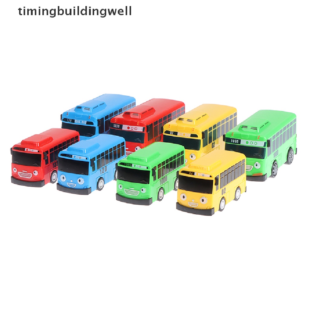 Bộ 4 Xe Buýt Hoạt Hình Tayo The Little Bus Đồ Chơi Giáo Dục Trẻ Em Qddd