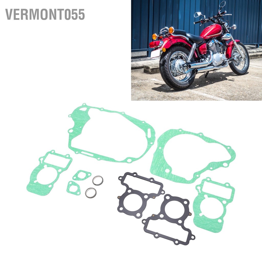 Vermont055 10 Chiếc Động Cơ Xe Máy Gioăng Mạnh Kín Chống Rò Rỉ Xi Lanh Bộ Thay Thế Cho Xử Nữ XV250 125