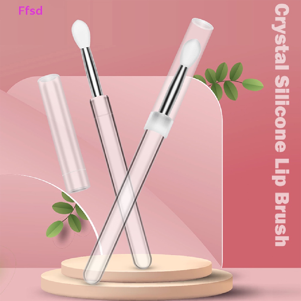 {Ffsd} Cọ Tô Son Môi Di Động Bằng Silicone Kèm Nắp Chống Bụi * Bán Chạy