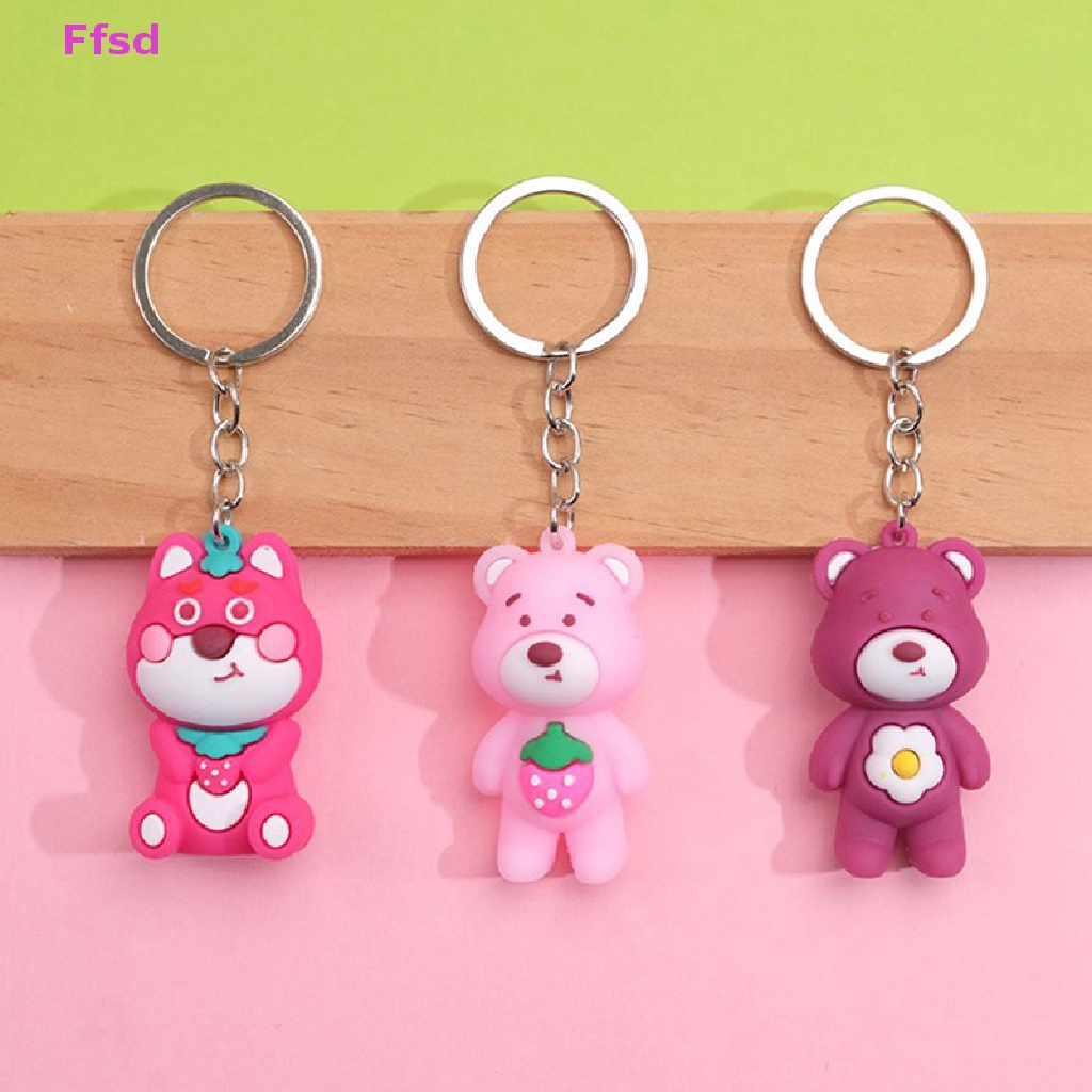 {Ffsd} Móc Chìa Khóa Xe Hơi / Túi Xách Hình Búp Bê Lotso Hoạt Hình Toy Story Sáng Tạo Làm Quà Tặng Cho Trẻ Em
