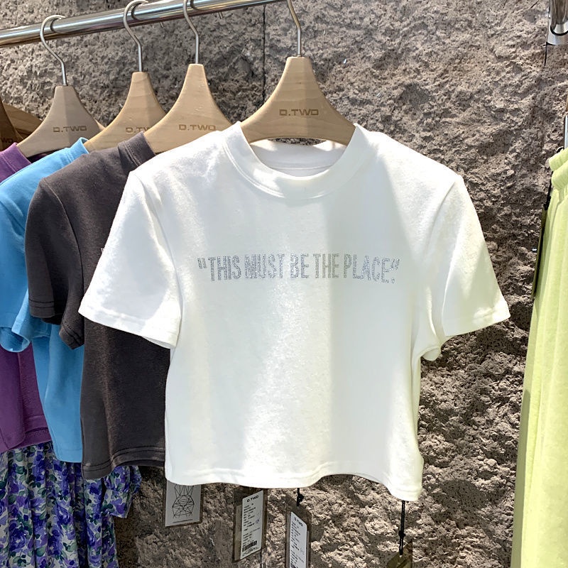 Áo Thun Cotton Mỏng Tay Ngắn Phong Cách Hàn Quốc Năm 2021 Thời Trang Mùa Xuân Cho Nữ