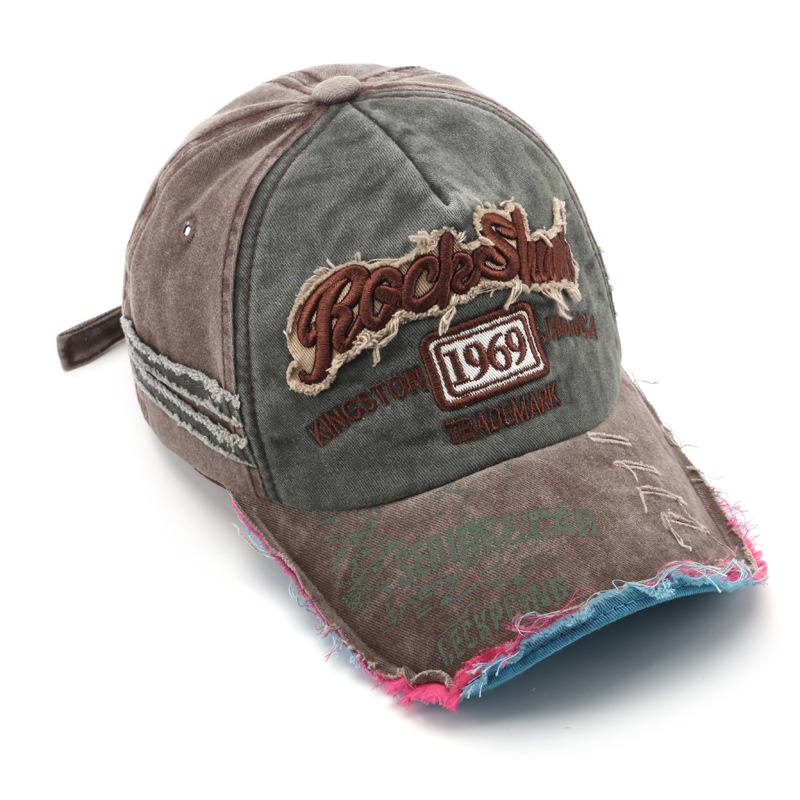 Mũ lưỡi trai OUTFLY thêu họa tiết chữ cái phong cách retro thời trang trẻ trung