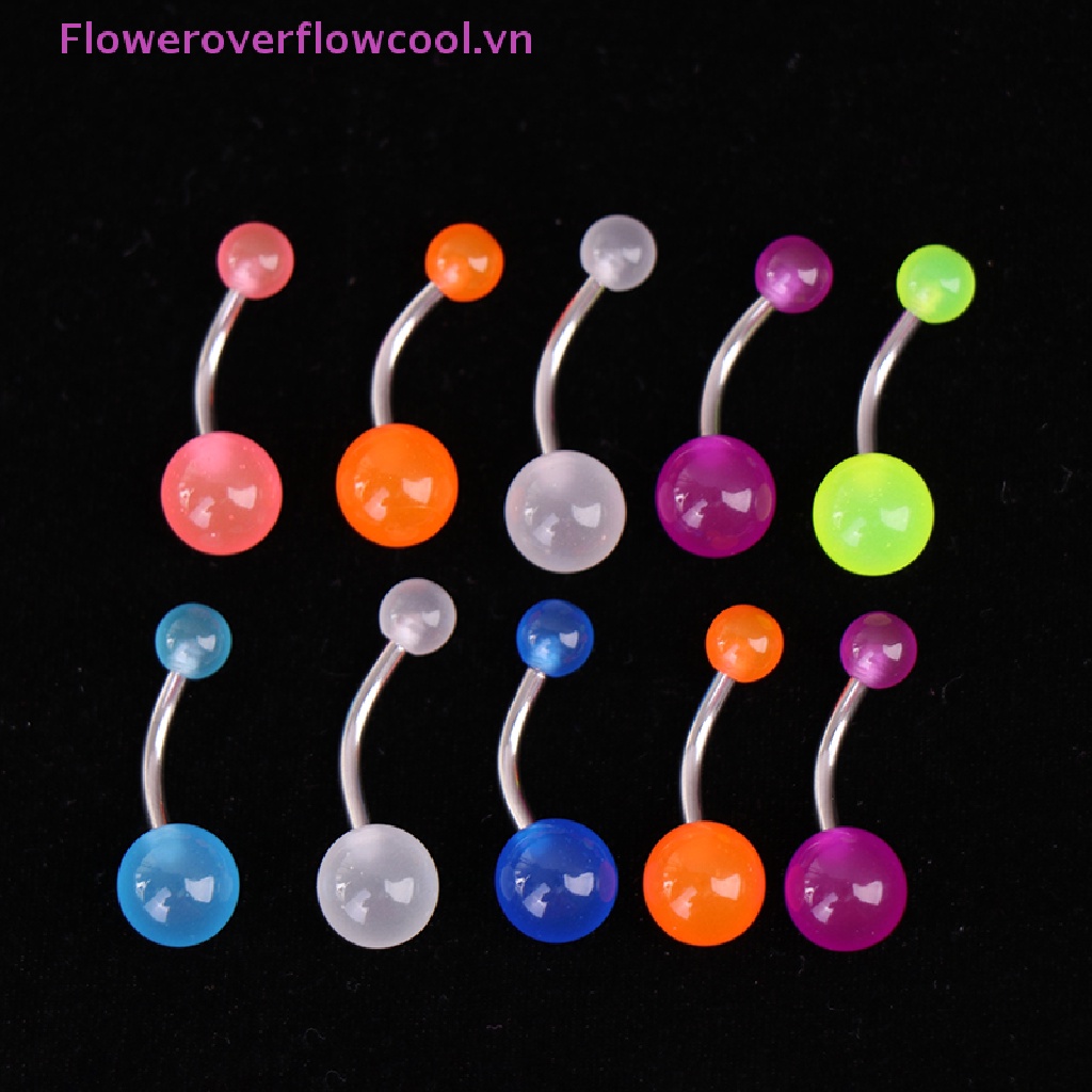 Bộ 10 Khuyên Rốn Dạ Quang Thời Trang Cho Nữ