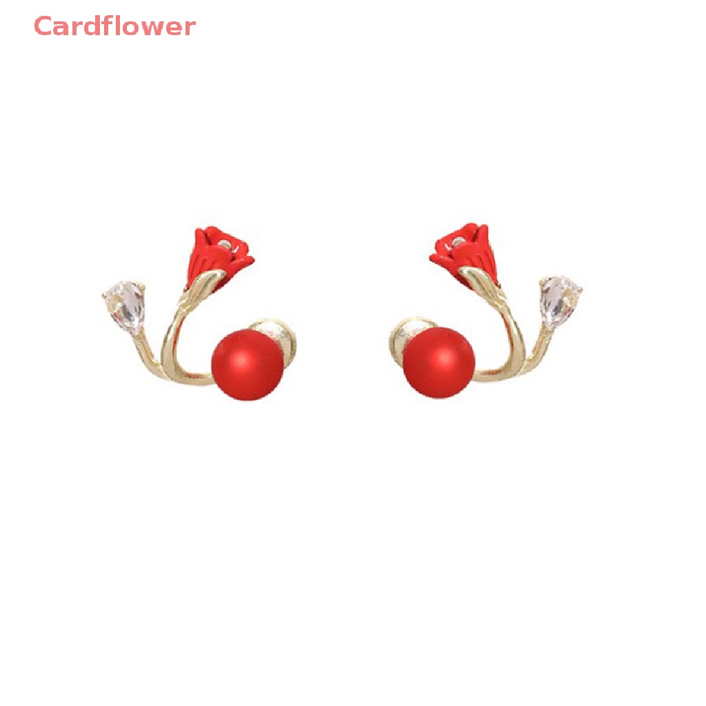 Bông Tai Hình Hoa Tulip Đính Ngọc Trai Nhân Tạo Phong Cách Hàn Quốc Thời Trang Cho Nữ