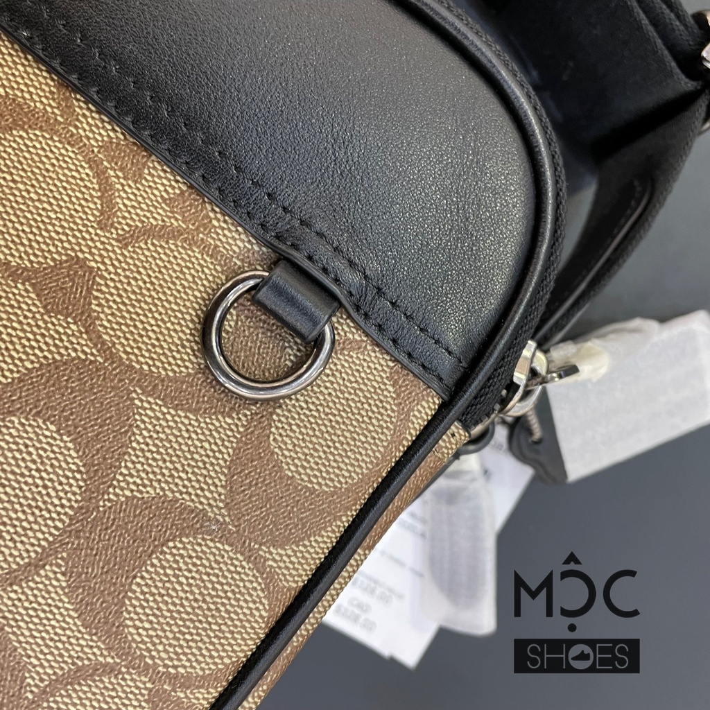 Túi đeo chéo COACH GRAHAM CROSSBODY in Signature Canvas màu Nâu Đen - Code: C4149