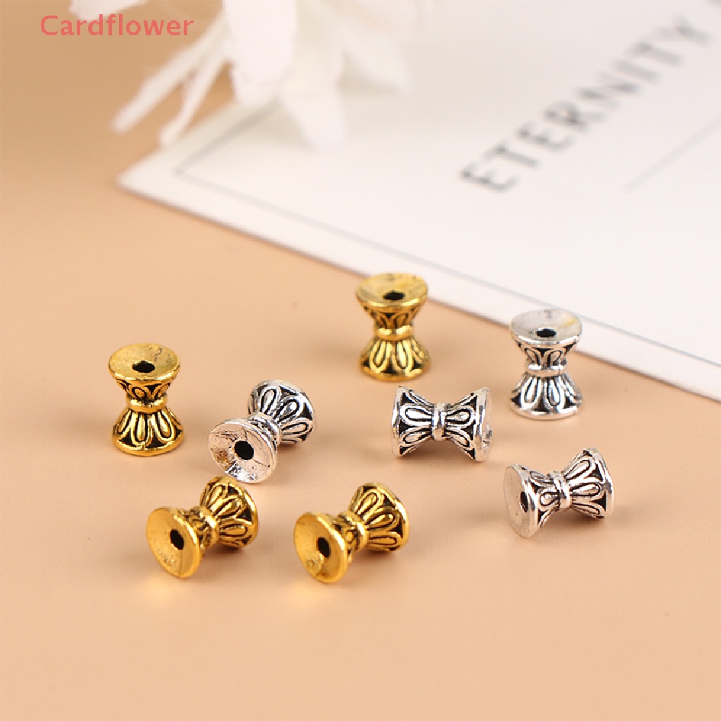 Bộ 10 Hạt Xâu Chuỗi Làm Trang Sức Hình Hoa Sen Hai Mặt 6x5.5mm