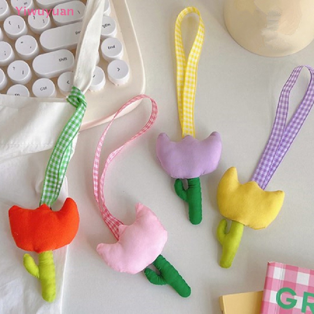 &lt; Yiwuyuan &gt; Móc Khóa Búp Bê Hoa Tulip Cho Túi Xách Điện Thoại Kawali Mới