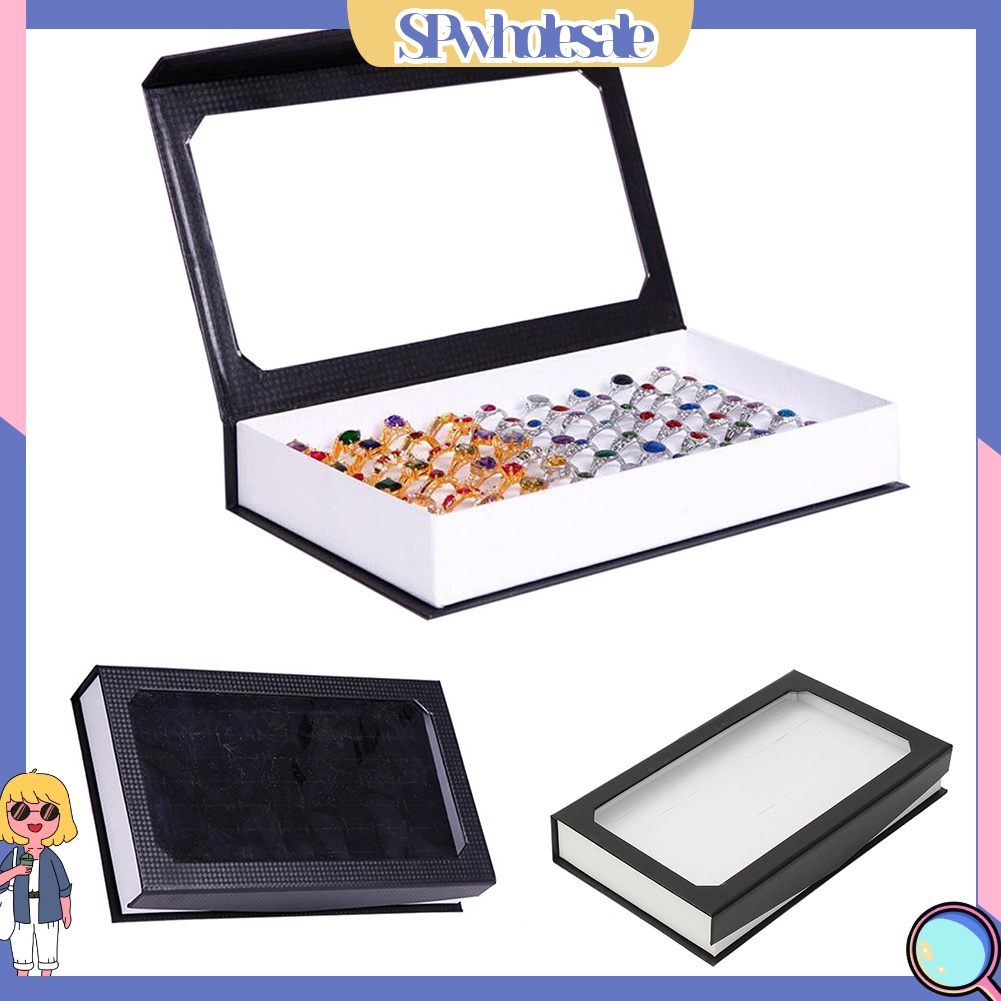 <SPwholesale> Hộp Đựng Trang Sức 72 Lỗ Hình Chữ Nhật Thời Trang
