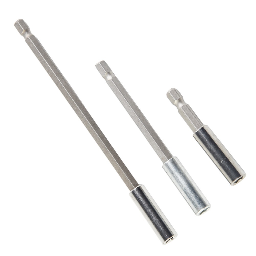 Set 3 Giá Đỡ Đầu Tua Vít Lục Giác Từ Tính 60 100 150mm 1 / 4 Tháo Gỡ Nhanh Tiện
